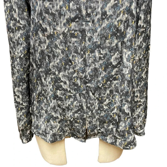 Theory Ruisa Caligula Multi Color Silk Blouse Gray Blue Size XS - Picture 4 of 9